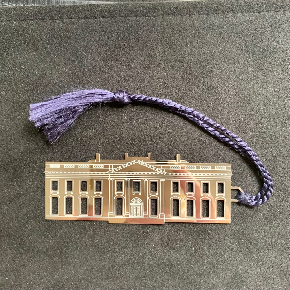 THE WHITE HOUSE Silver Tone Bookmark Tassle Washington D.C. Reading Books - Picture 4 of 9